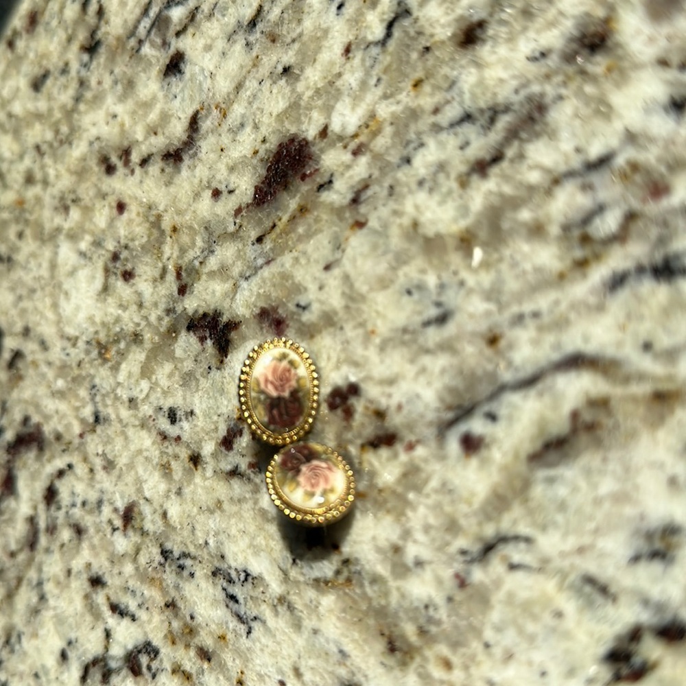 Antique flower earrings